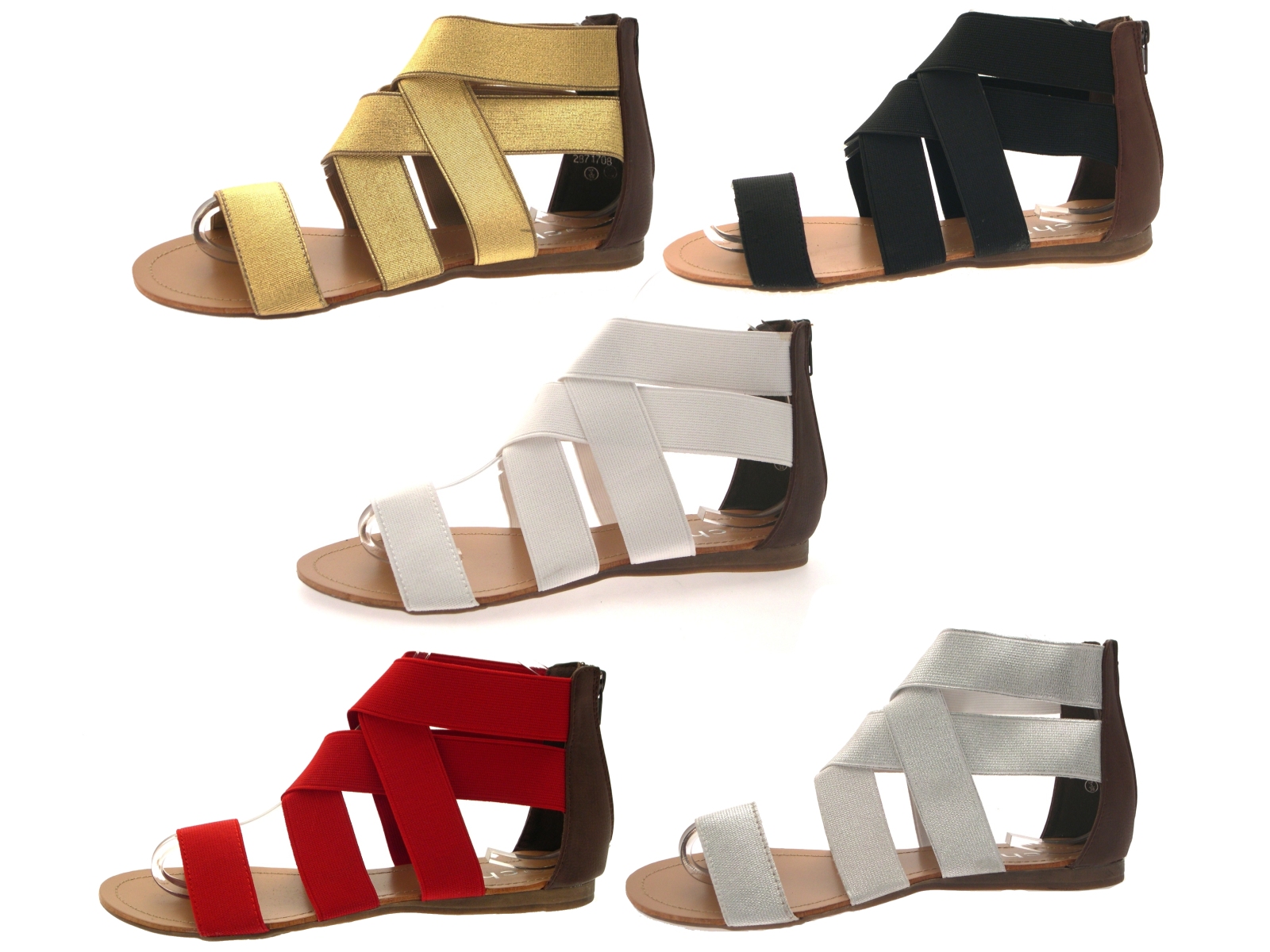 elasticated gladiator sandals